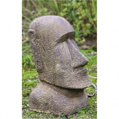 Osterinsel Statue Anhänger Halskette für Männer Frauen Jungen und Mädchen  Kleine Moai Anhänger 22 Zoll Edelstahl Link Kette Unisex